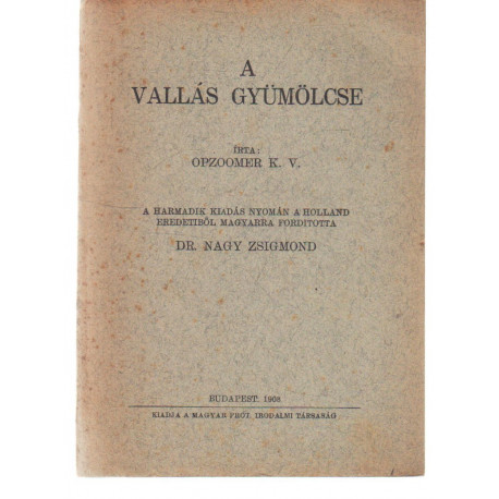 A vallás gyümölcse