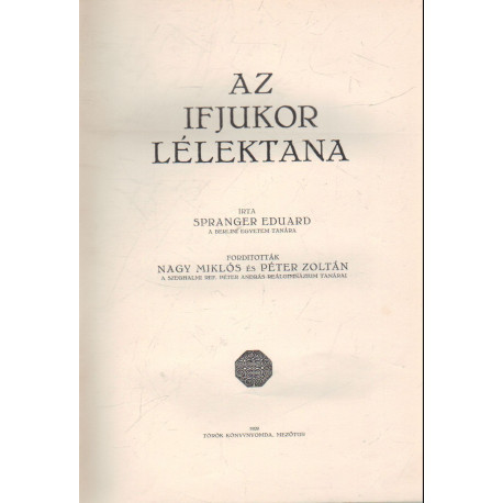 Az ifjukor lélektana