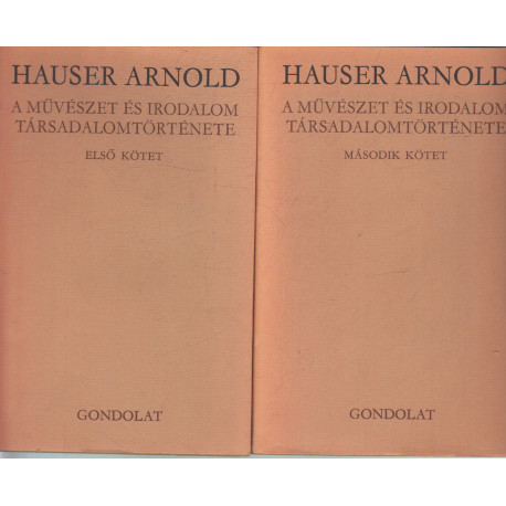 A művészet és irodalom társadalomtörténete 1-2 kötet