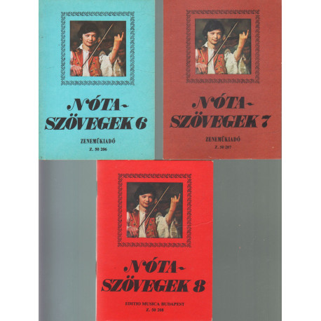 Nóta szövegek 6-7-8