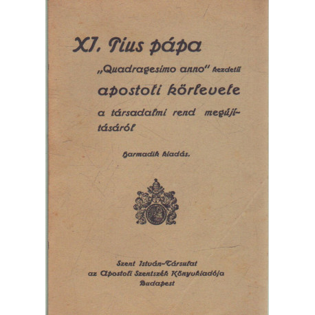 XI. Pius pápa