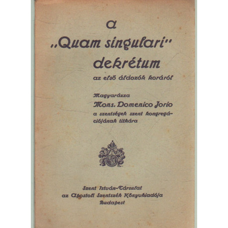 A quam singulari dekrétum