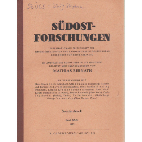 Südostforschungen (dedikált)