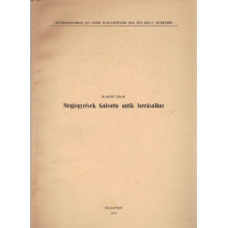 Megjegyzések Galeotto antik forrásaihoz