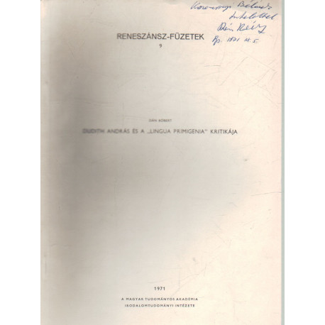 Dudith András és a "Lingua primigenia" kritikája