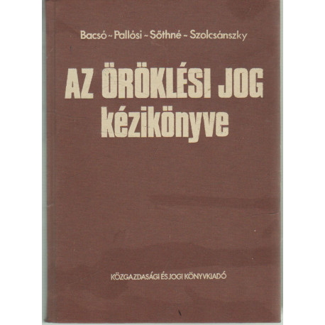 Az öröklési jog kézikönyve