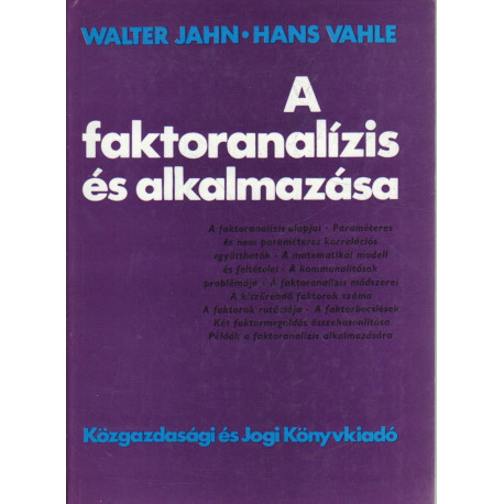 A faktoranalízis és alkalmazása