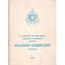 Hajózási szabályzat kivonata (1977)