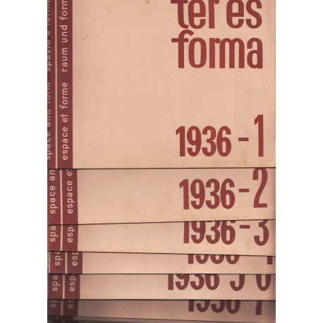Tér és forma 1936. évf. (Hiányzik 10-11 szám)