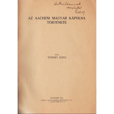 Az aacheni magyar kápolna története