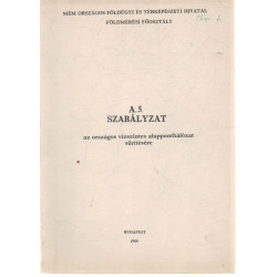 A.5. Szabályzat ( 1980 ) az országos vízszintes alapponthálózat sűrítésére.