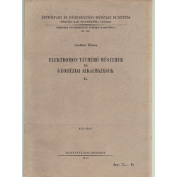 Elektromos távmérő műszerek és geodéziai alkalmazásuk