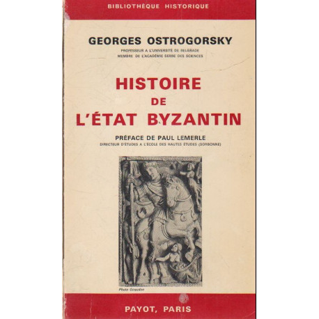 Historie de l ' état Byzantin ( francia nyelvű )