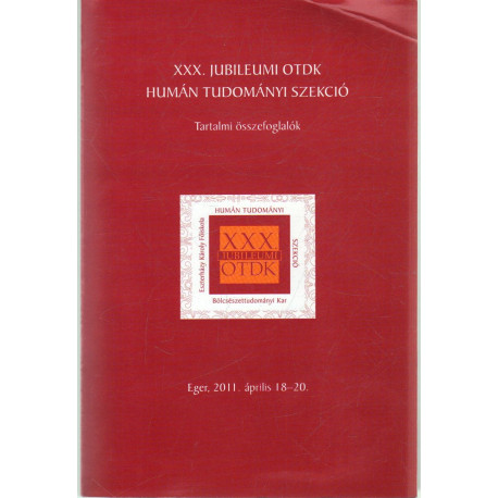 XXX. Jubileum OTDK Humán Tudományi Szekció