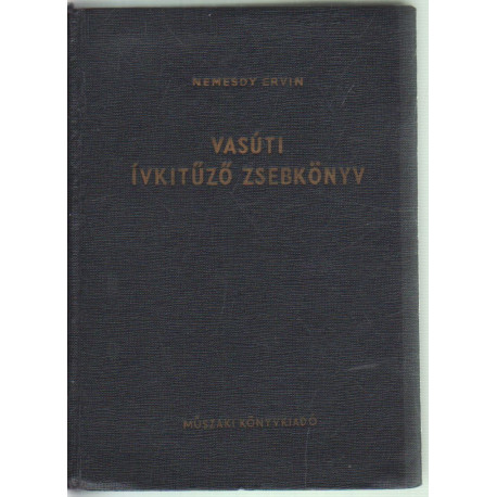 Vasúti ívkitűző zsebkönyv.