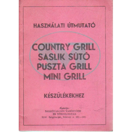 Country grill saslik sütő puszta grill m