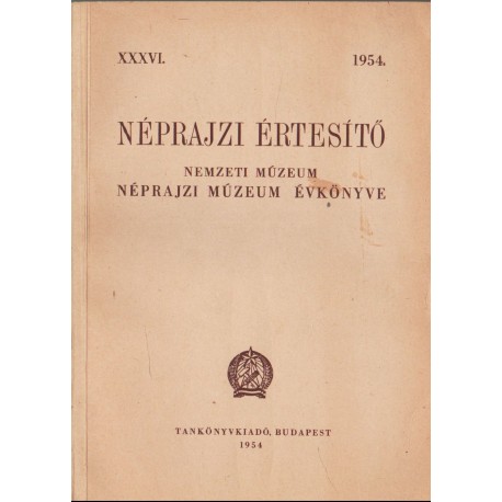 Néprajzi értesítő 1954.