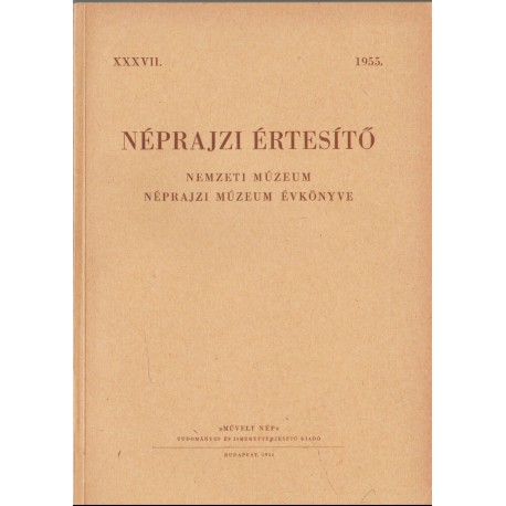 Néprajzi értesítő 1955.
