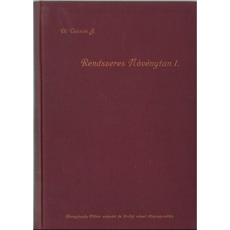 Rendszeres növénytan I-II.