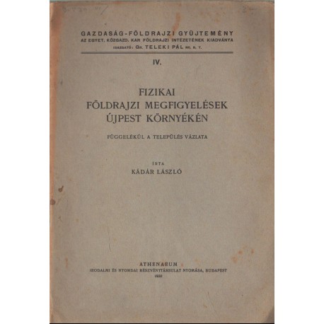 Fizikai földrajzi megfigyelések Újpest környékén