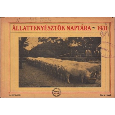 Állattenyésztők naptára 1931.