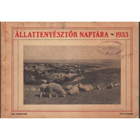 Állattenyésztők naptára 1933.