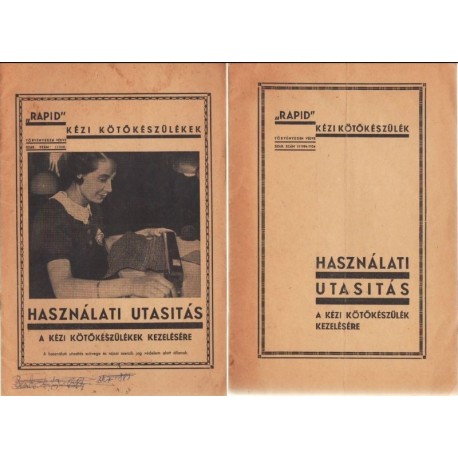 Használati utasítás a kézi kötőkészülékek kezelésére 1-2. füzet
