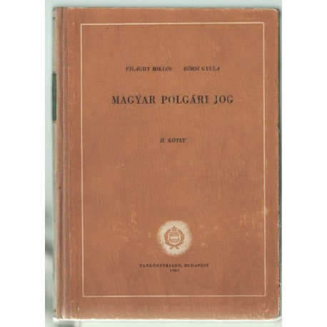 Magyar polgári jog II. kötet