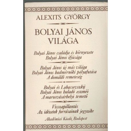 Bolyai János világa