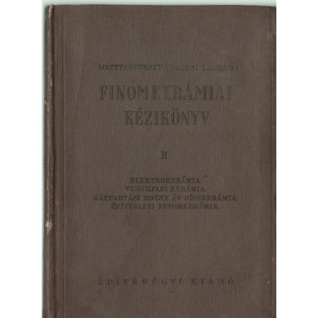 Finomkerámiai kézikönyv II.
