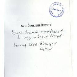 Az utódok emlékezete (dedikált)