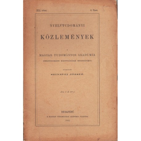 Nyelvtudományi közlemények