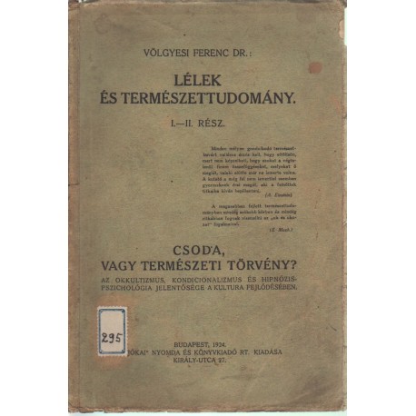 Lélek és természettudomány I-II. rész