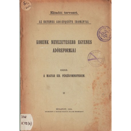 Korunk nevezetesebb egyenes adóreformjai