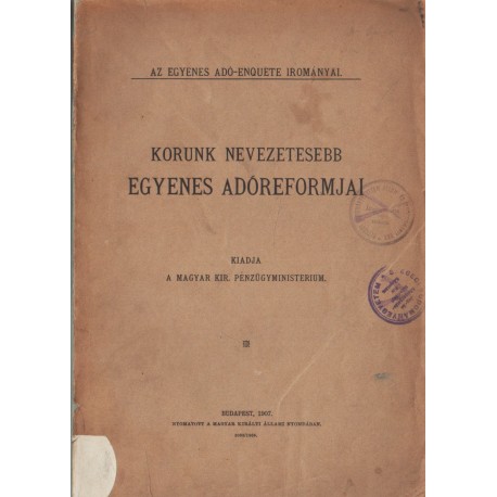 Korunk nevezetesebb egyenes adóreformjai