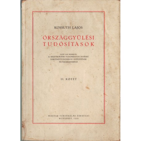 Országgyűlési tudósítások II. kötet