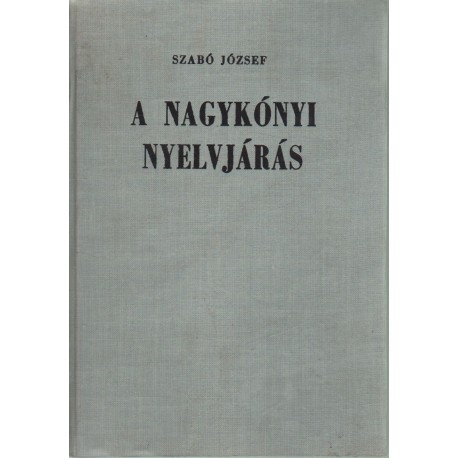 A nagykónyi nyelvjárás