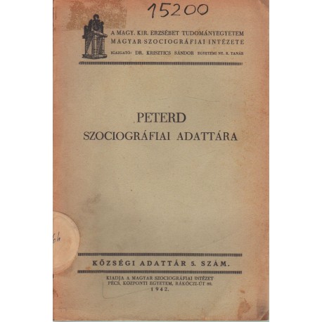 Peterd szociográfiai adattára