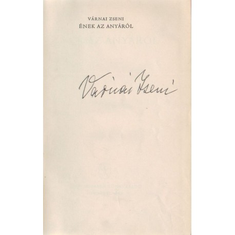 Ének az anyáról (aláírt)