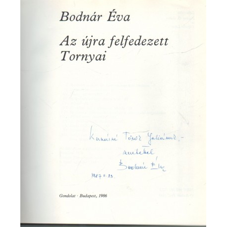 Az újra felfedezett Tornyai (dedikált)