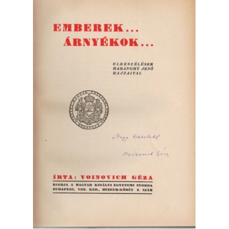 Emberek... árnyékok... (dedikált)