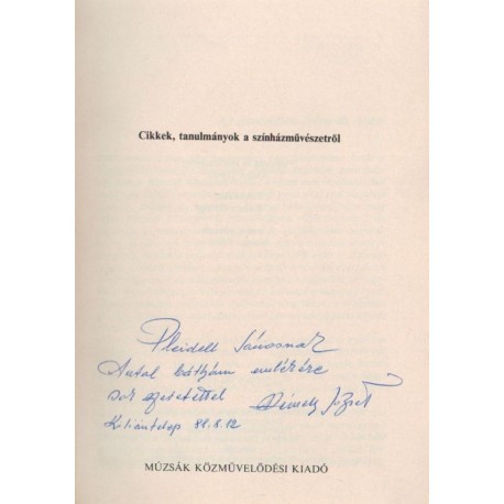 Új színházat! (dedikált)