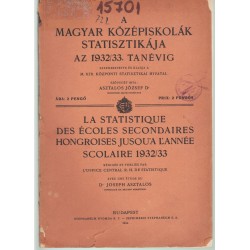A magyar középsikolák statisztikája az 1932/33. tanévig