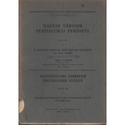Magyar városok statisztikai évkönyve I. rész