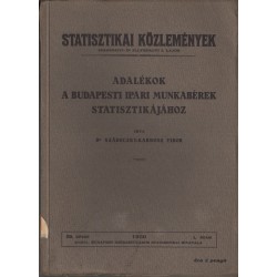 Adalékok a budapesti ipari munkabérek statisztikájához