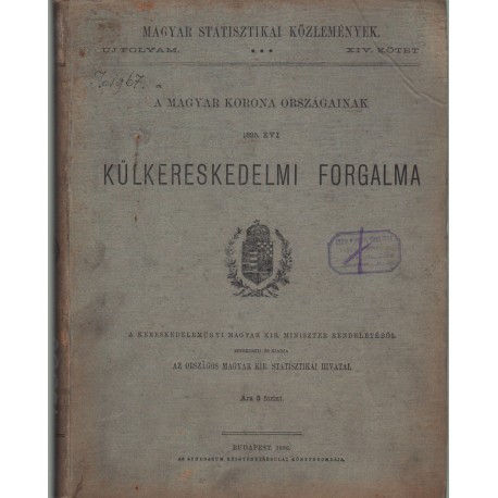 A Magyar Korona Országainak 1895. évi külkereskedelmi forgalma