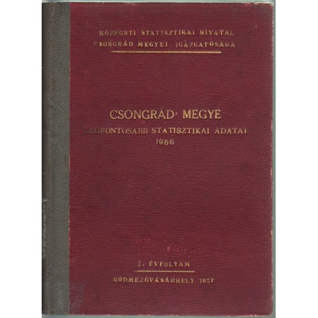 Csongrád megye fontosabb statisztikai adatai 1956.