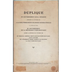 Duplique du gouvernement Royal Hongrois