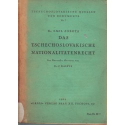 Das Tschechoslovakische Nationalitätenrecht