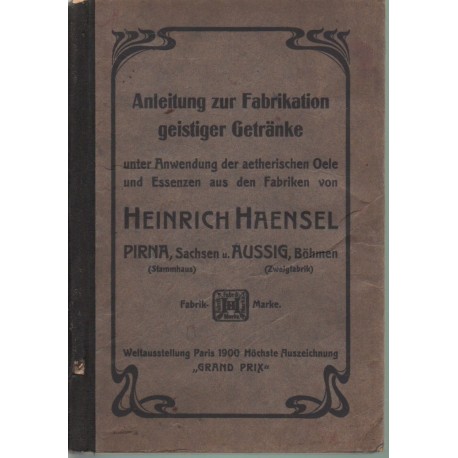 Anleitung zur Fabrikation geistiger Getränke